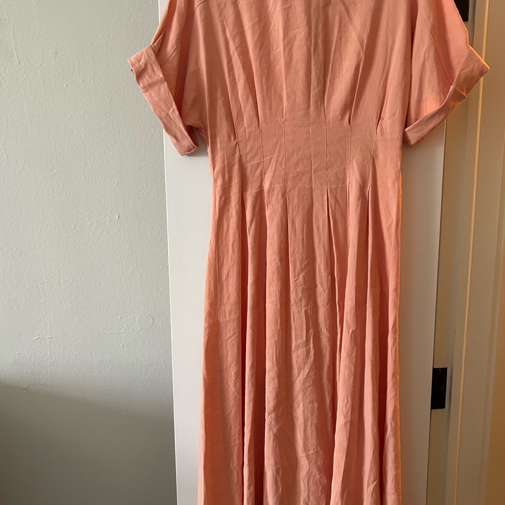 Veronica Beard Peach Midi Dress - Picture 6 of 9